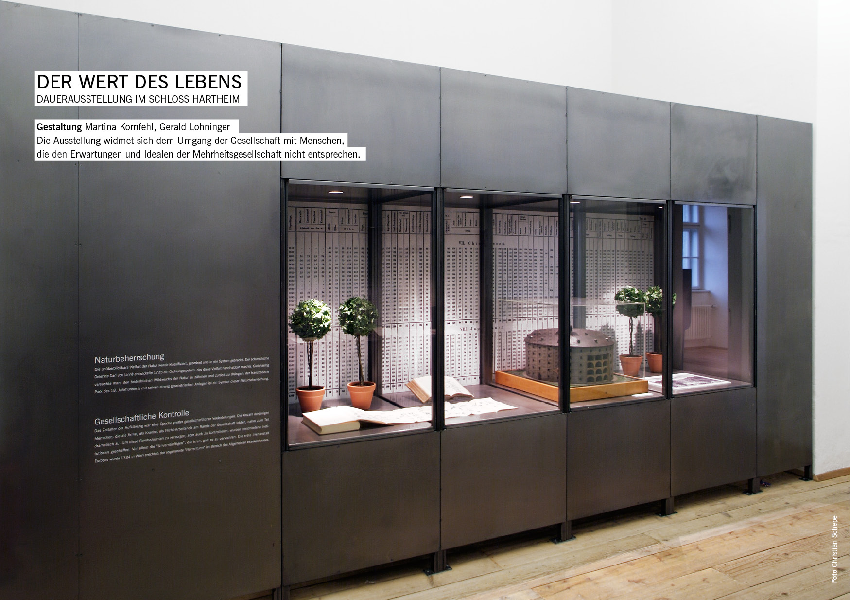 Ausstellung über den gesellschaftlichen Umgang mit Menchen, im Schloss Hartheim / Gerald Lohninger, Martina Kornfehl. Kuration: Brigitte Kepplinger