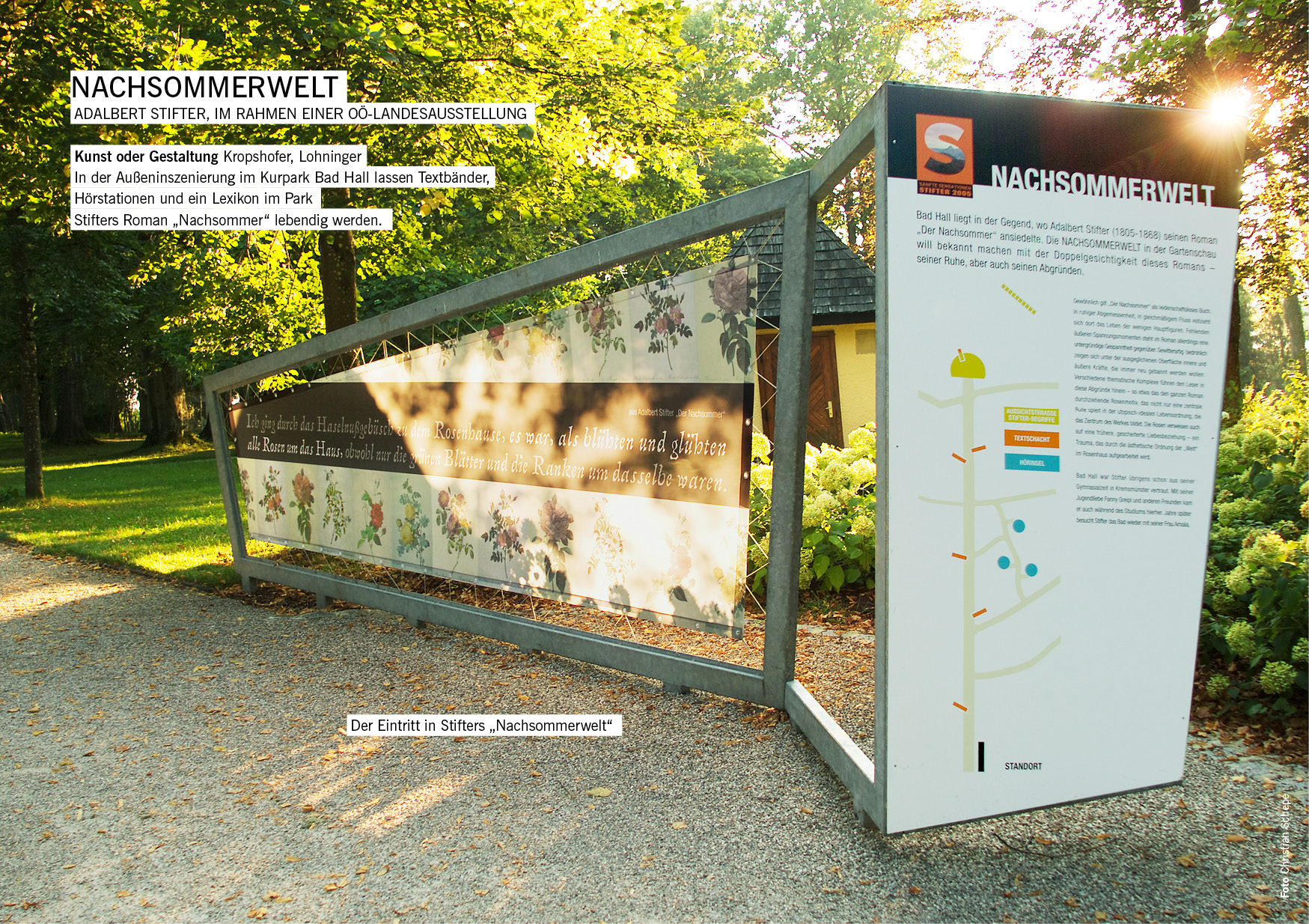 Adalbert Stifters Nachsommer im Kurpark Bad Hall, im Rahmen der OÖ Landesausstellung 2005
