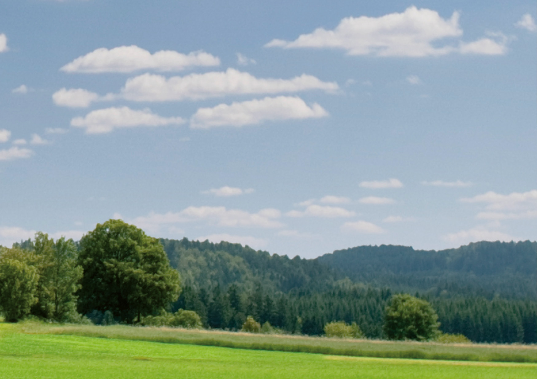 Das großformatige Himmels/Landschafts-Bild (aus der Region) öffnet den Schulhof – und lässt Blicke in die Ferne schweifen.