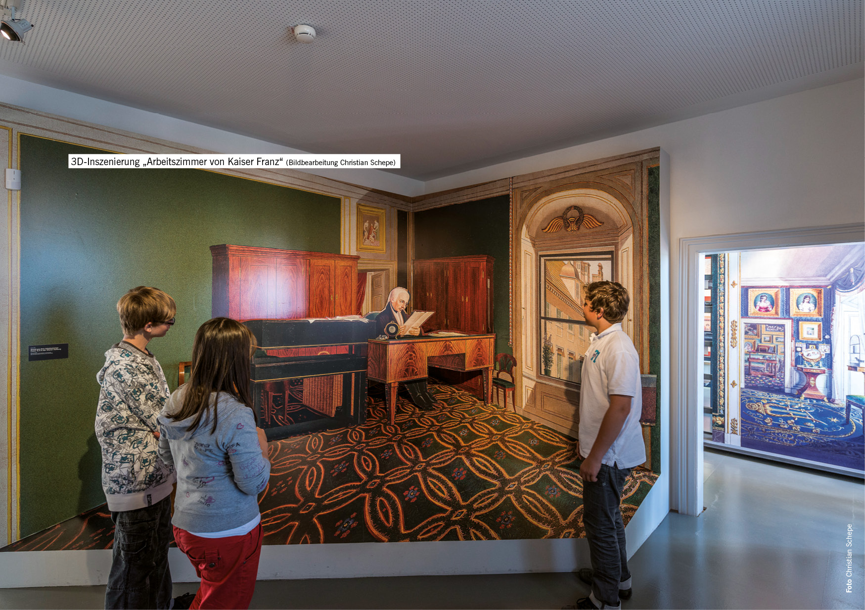 3D-Inszenierung „Arbeitszimmer von Kaiser Franz“ (Bildbearbeitung Christian Schepe)