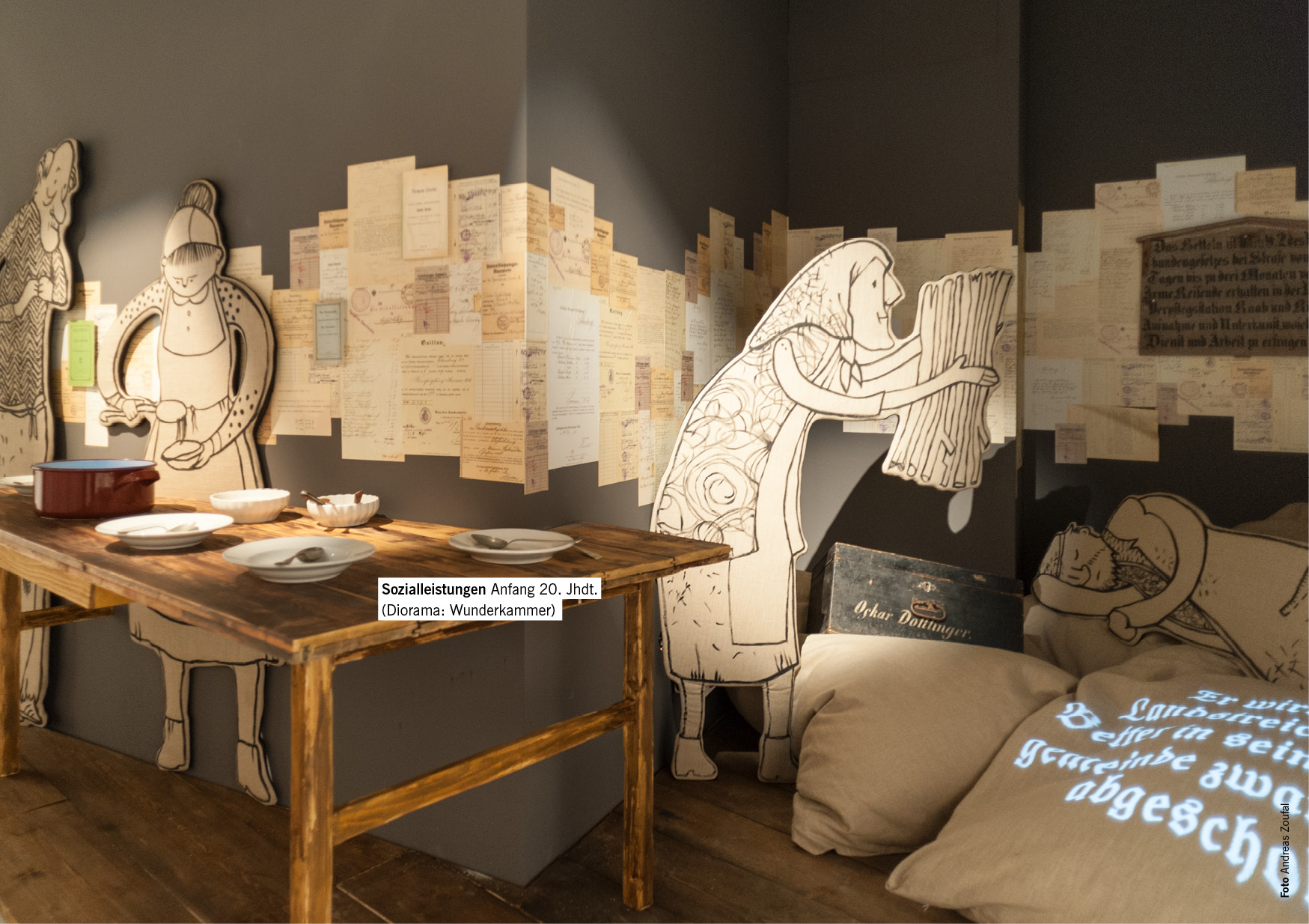 Sozialleistungen Anfang 20. Jhdt. (Diorama: Wunderkammer)